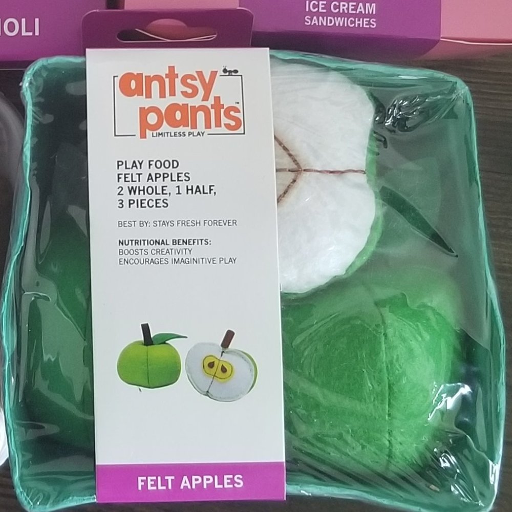 Apples - Antsy Pants Felt Play Food set NEW